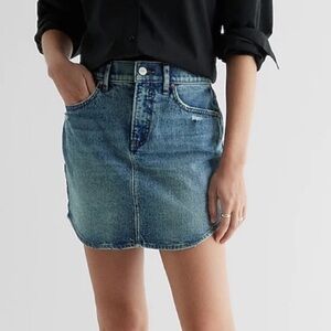 Express Blue Denim Mini Skirt Size 6 mini jeans skirt